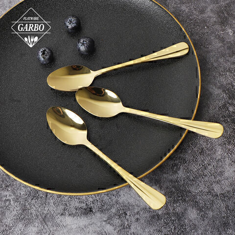 Amazon Top Seller Modern Style Gold Stainless Steel Dinner Spoon