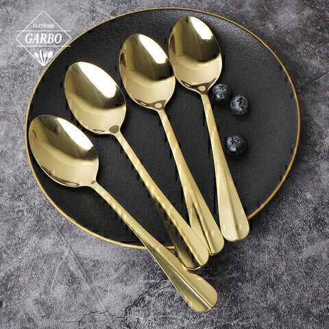 Amazon Top Seller Modern Style Gold Stainless Steel Dinner Spoon