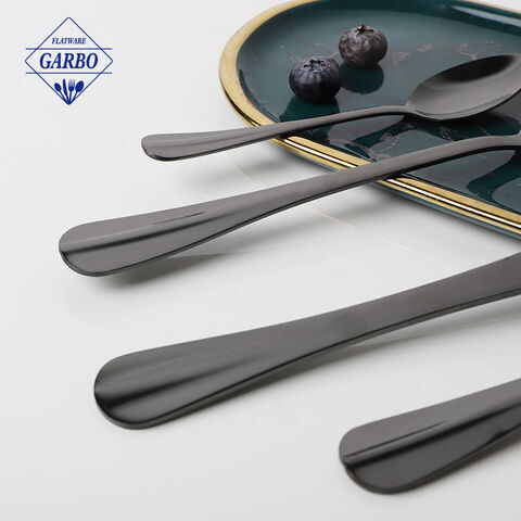 Cuchillo para bistec afilado de acero inoxidable negro PVD elegante vendedor más caliente de Amazon