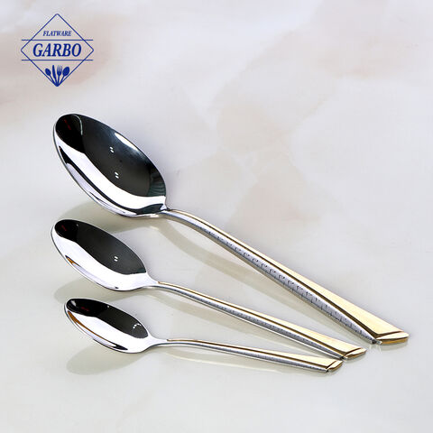 Ready Goods Silver Stainless Steel Cutlery Set with Gold Painted Handle