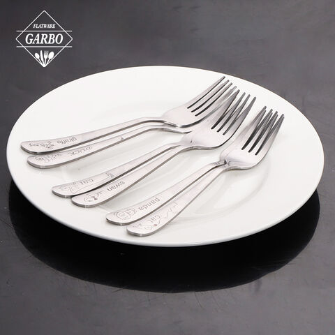 Durable silverware flatware set with animal engraved pattern hadle