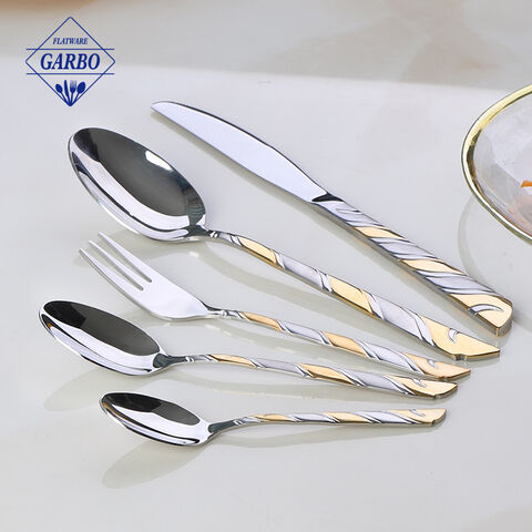 China flatware factory made 201 stainless steel cutlery knife fork spoon dinner set