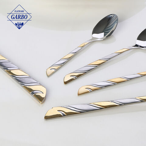Usine de couverts en Chine fabriquée en acier inoxydable 201 couteau fourchette cuillère ensemble de dîner