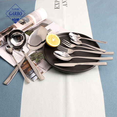 Classic silver color stainless steel flatware set stock cutlery