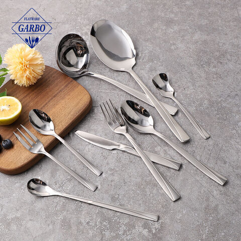 Classic silver color stainless steel flatware set stock cutlery