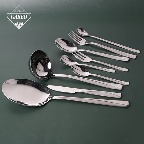 Classic silver color stainless steel flatware set stock cutlery