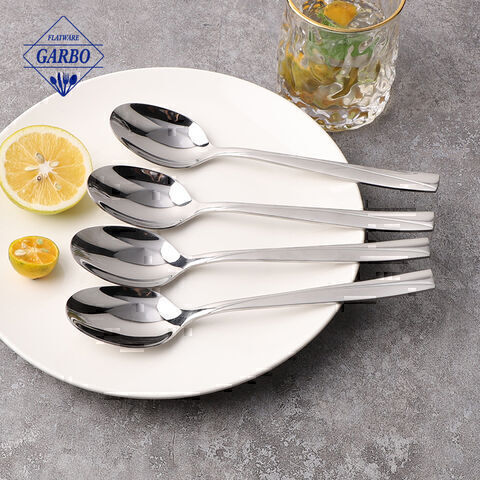 Stok sendok makan stainless steel berkualitas tinggi warna perak