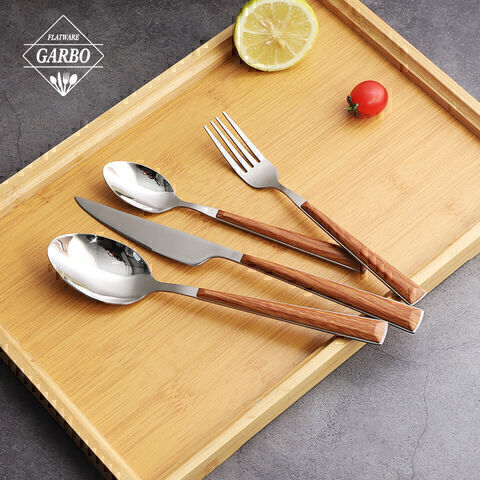 ABS plastic handle stainless steel cutlery set made by China factory