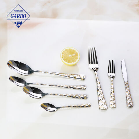 China flatware manufacture mirror polishing 201 stainless steel cutlery set