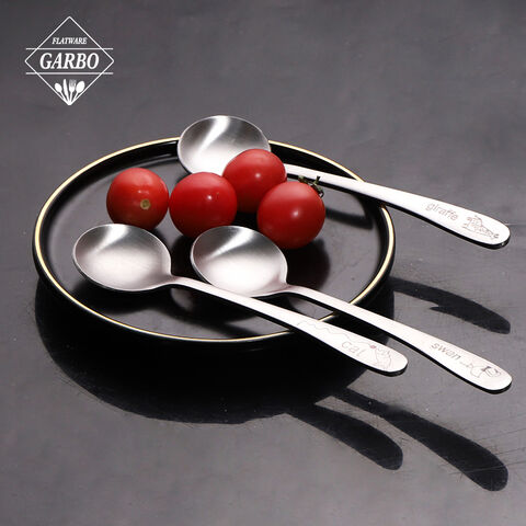 Round shape silverware soup dinner spoon stainless steel flatware