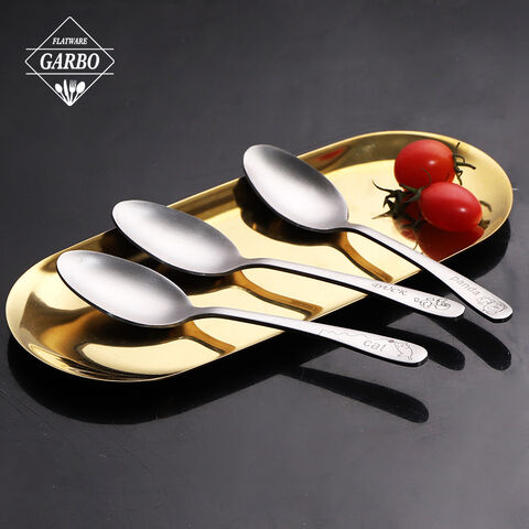 Factory stainless steel tea spoon silver color flatware.