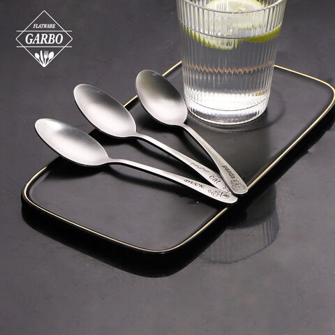 Factory stainless steel tea spoon silver color flatware.