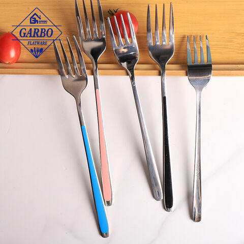 Tenedor de cena de acero inoxidable 304 18-8 de primera calidad, utensilios de cocina plateados para Europa