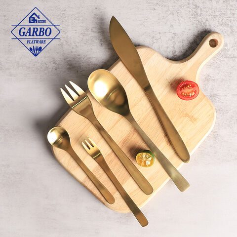 Garbo Supplier Hot sale Amazon godlen cutlery sets