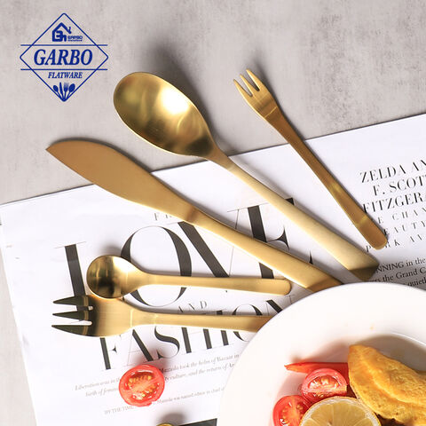 Garbo Supplier Hot sale Amazon godlen cutlery sets