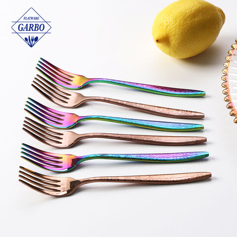 Rainbow Dazzling Decorative Stainless Steel Cutlery Dinner Fork