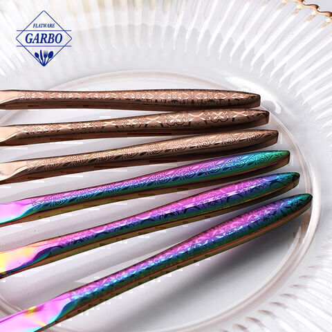 Rainbow Dazzling Decorative Stainless Steel Cutlery Dinner Fork