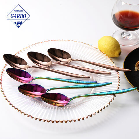 Brown color high quality made in China stainless steel dinner spoon