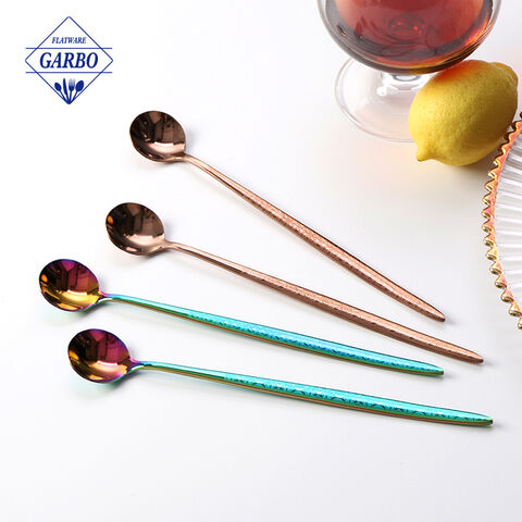 Lunch Dessert Ice Cream Spoon Stainless Steel Colored Dessert Spoon