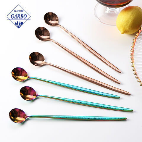 Lunch Dessert Ice Cream Spoon Stainless Steel Colored Dessert Spoon