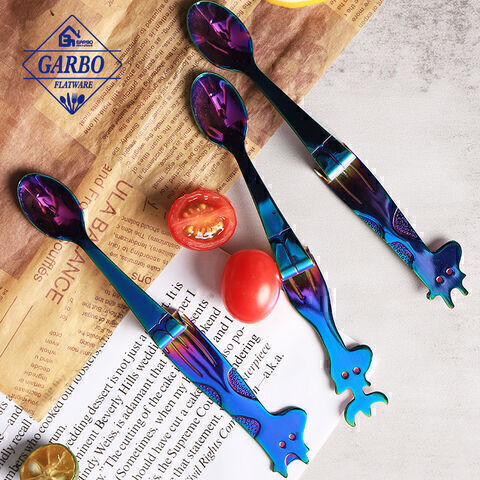 Colored deer shape tea spoon for children wholesaler for home