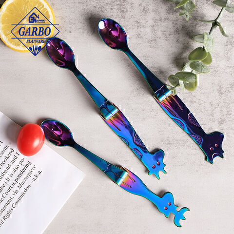 Colored deer shape tea spoon for children wholesaler for home