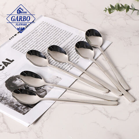 Amazon Top Selling 304 Stainless Steel Silvery Cutlery Spoons Chopsticks