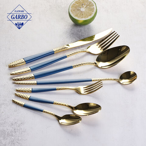 China flatware factory made cutlery gold stainless steel flatware set kitchen utensils