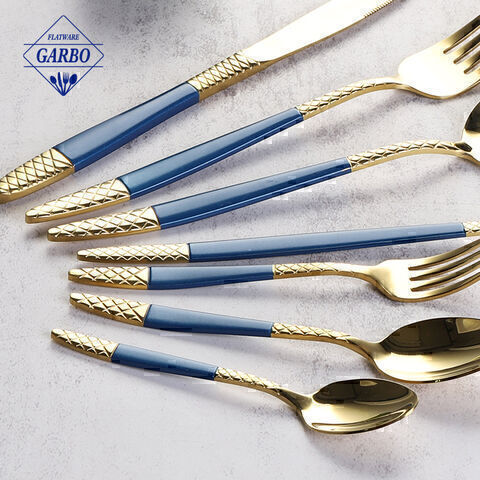 China flatware factory made cutlery gold stainless steel flatware set kitchen utensils