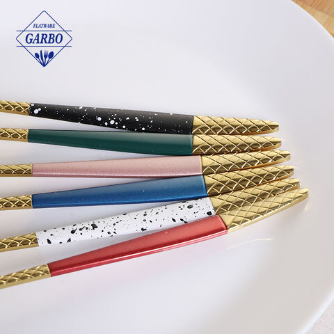 Decorative Color Handle Gold Stainless Steel Cutlery Dinner Fork