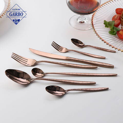 Food grade rose gold stainless steel cutlery tabletop flatware for Middle East country