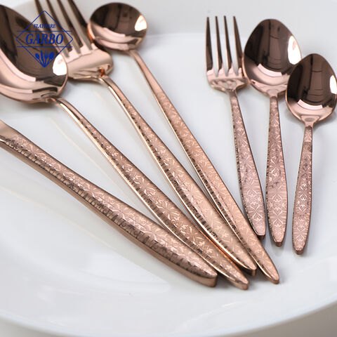 Food grade rose gold stainless steel cutlery tabletop flatware for Middle East country