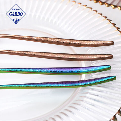 Hotselling on Canton Fair Dinner Forks Top Food Grade Extra-Fine Stainless Steel Forks with PVD plating