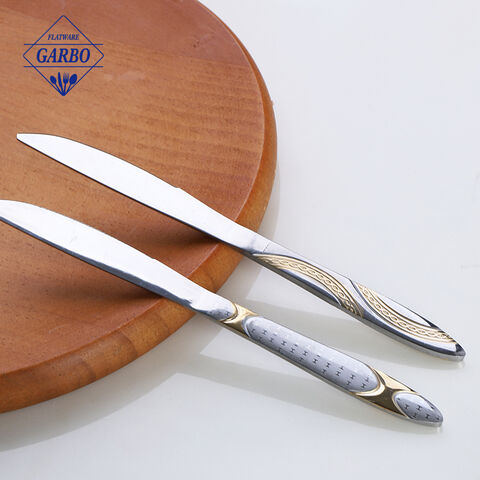 Conjunto de talheres de aço inoxidável 201 com cabo galvanizado a ouro Estilo árabe Conjunto de utensílios de cozinha