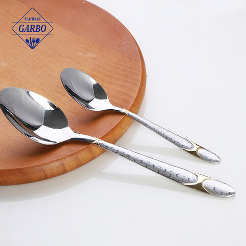 Conjunto de talheres de aço inoxidável 201 com cabo galvanizado a ouro Estilo árabe Conjunto de utensílios de cozinha