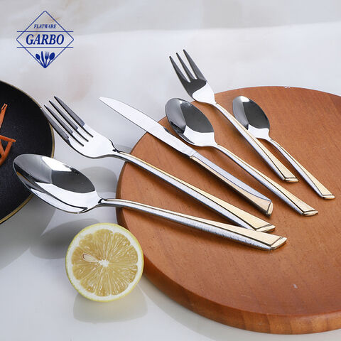 실버 높은 qulity 6pcs flatware 도금 럭셔리 핸들 세트