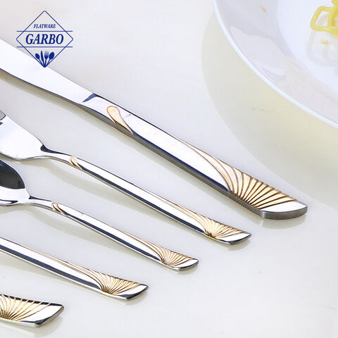 201 stainless steel sendok garpu set harga grosir peralatan dapur tahan lama