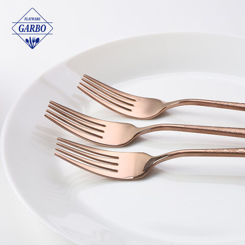 Vintage Copper Color Stainless Steel Luxury Cutlery Set Wholesale