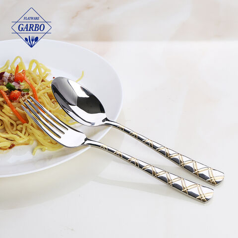 Cina pabrik sendok garpu stainless steel sendok garpu mengatur peralatan dapur mewah