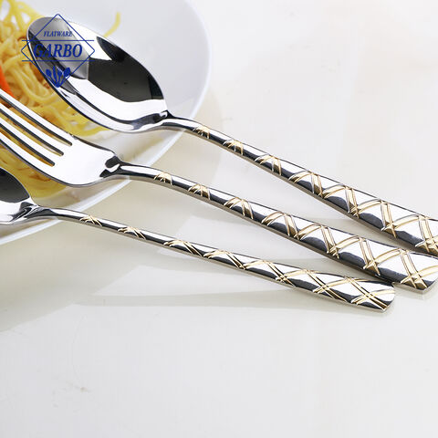 Cina pabrik sendok garpu stainless steel sendok garpu mengatur peralatan dapur mewah