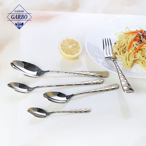 High quality 201 materials stocked sliver dinner spoon wholesaler 