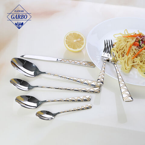High quality 201 materials stocked sliver dinner spoon wholesaler 