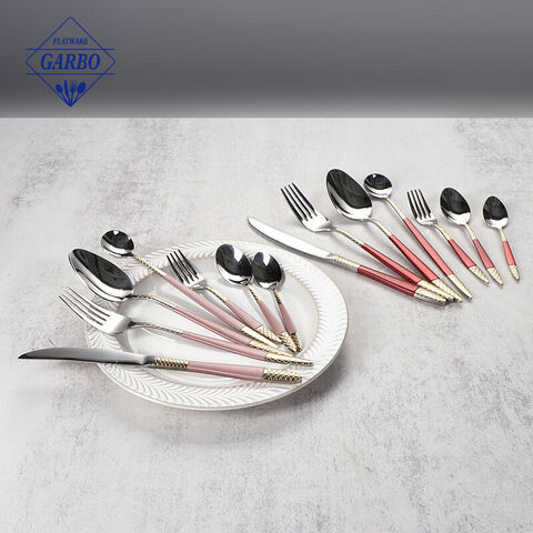 Wholesale Ready To Ship Mirror Finished Silver Cutlery Set