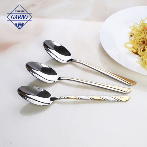 Royal Classic Silver Dinner Spoon Gold Plated Wedding Party Uso
