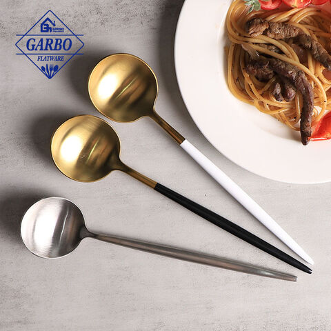Portuguese style best sellers gold mental stainless steel dinner spoon