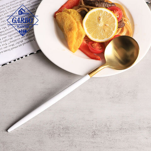 Portuguese style best sellers gold mental stainless steel dinner spoon