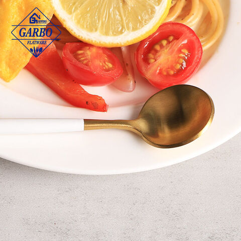 Portuguese style best sellers gold mental stainless steel dinner spoon