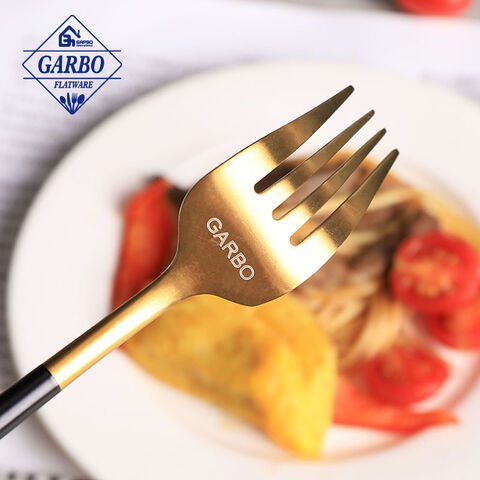 Hot selling sa Amazon best bule gold plated dinner fork from Garbo manufacturer