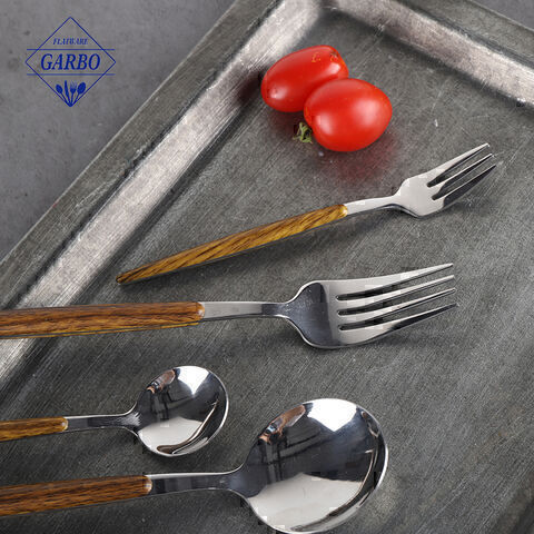 High quality mirror polishing stainless steel cutlery set with ABS plastic handle