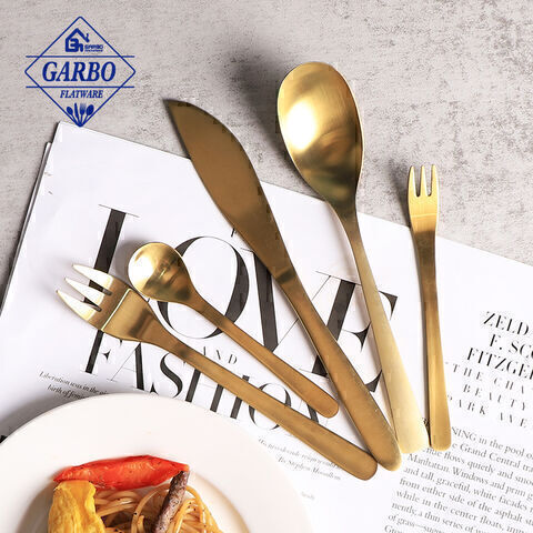 Matte polish flatware with high quality cutlery set wholesaler 